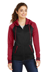 Sport-Tek® Ladies Sport-Wick® Varsity Fleece Full-Zip Hooded Jacket. LST236