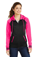 Sport-Tek® Ladies Sport-Wick® Varsity Fleece Full-Zip Hooded Jacket. LST236