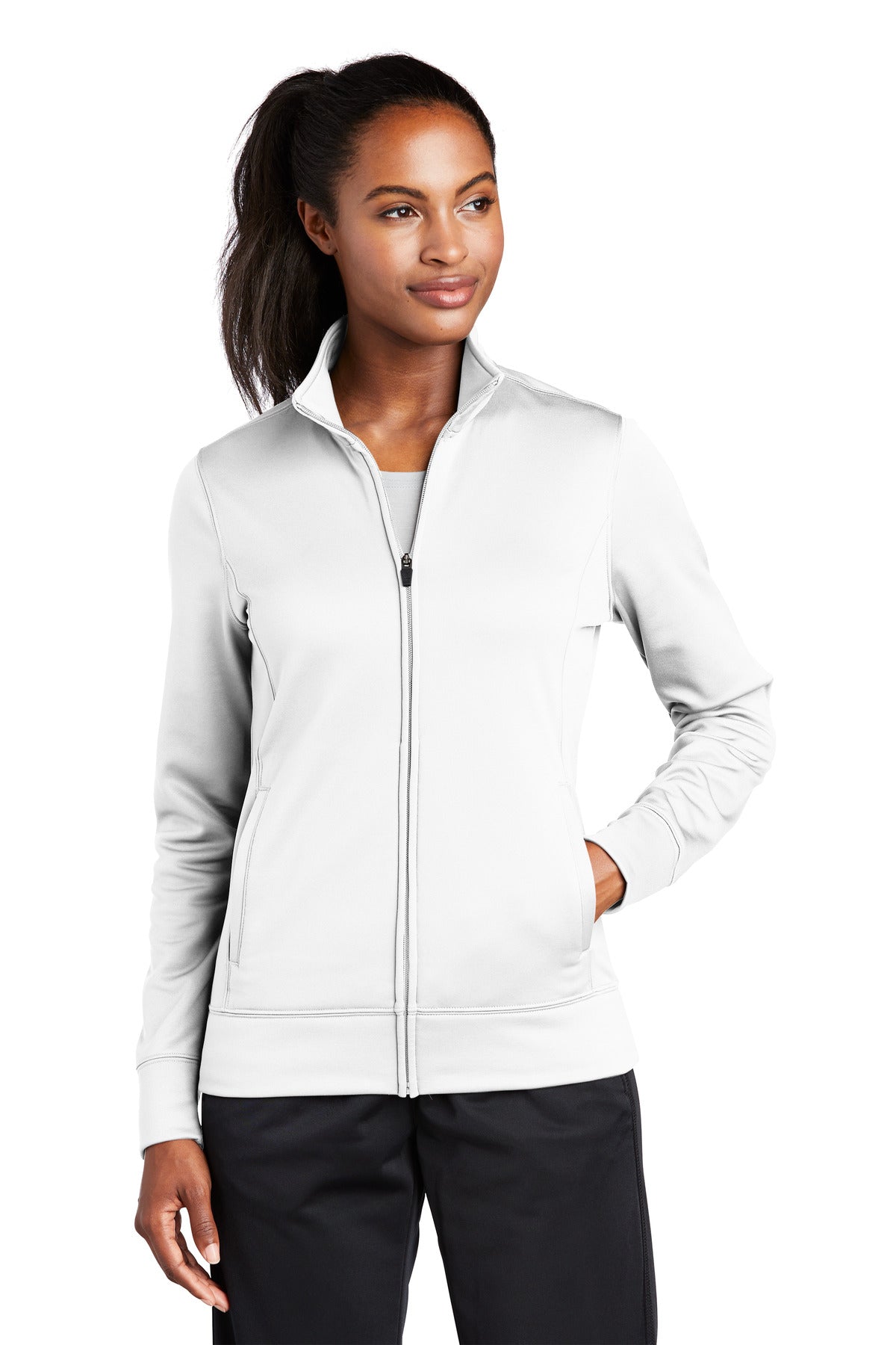 Sport-Tek® Ladies Sport-Wick® Fleece Full-Zip Jacket.  LST241