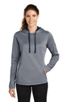 Sport-Tek ® Ladies PosiCharge ® Sport-Wick ® Heather Fleece Hooded Pullover. LST264