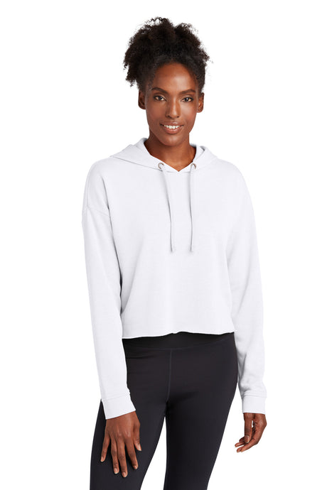 Sport-Tek ® Ladies PosiCharge ® Tri-Blend Wicking Fleece Crop Hooded Pullover LST298