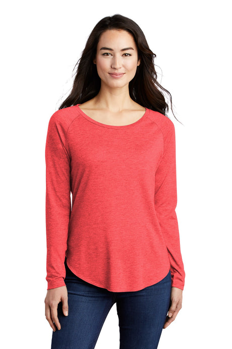 Sport-Tek ® Ladies PosiCharge ® Long Sleeve Tri-Blend Wicking Scoop Neck Raglan Tee LST400LS