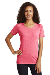 Sport-Tek ® Ladies PosiCharge ® Tri-Blend Wicking Scoop Neck Raglan Tee. LST400