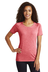 Sport-Tek ® Ladies PosiCharge ® Tri-Blend Wicking Scoop Neck Raglan Tee. LST400