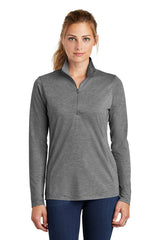 Sport-Tek ® Ladies PosiCharge ® Tri-Blend Wicking 1/4-Zip Pullover. LST407