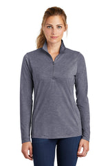 Sport-Tek ® Ladies PosiCharge ® Tri-Blend Wicking 1/4-Zip Pullover. LST407