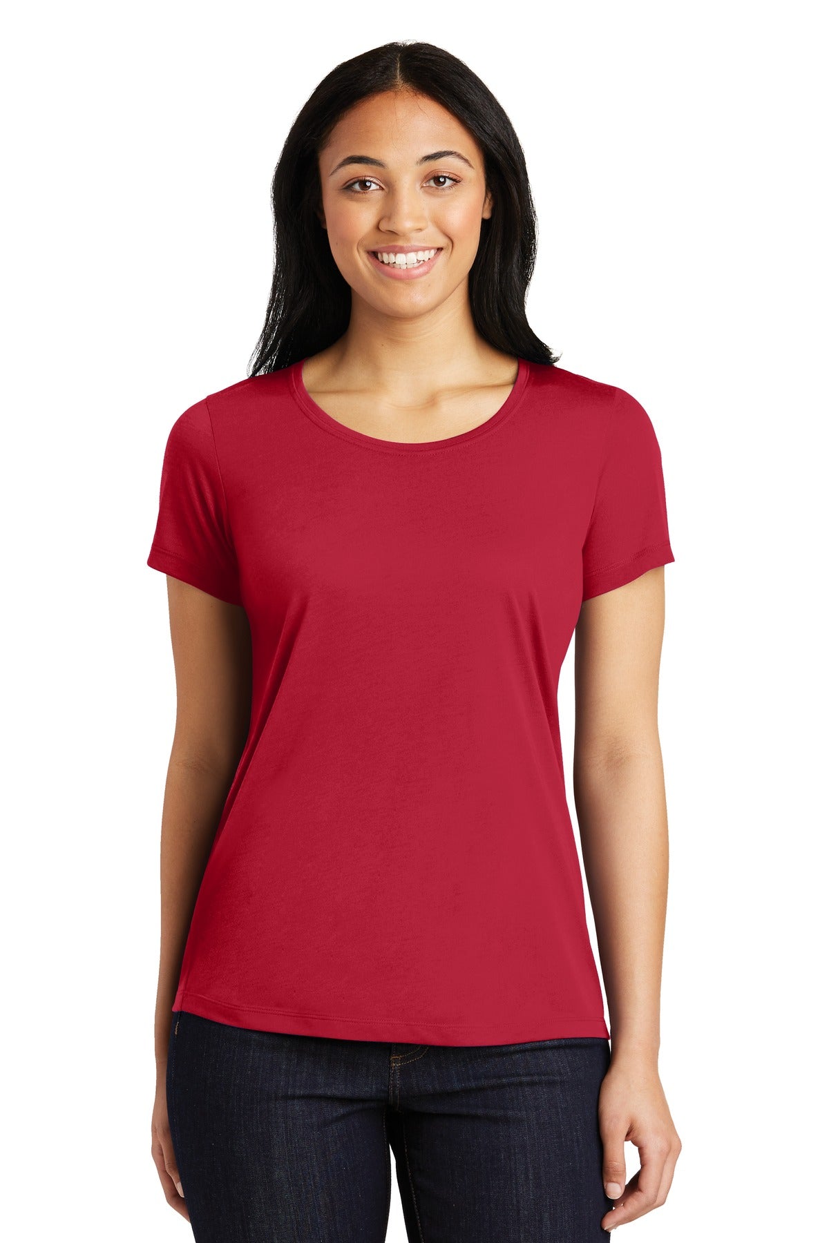 Sport-Tek® Ladies PosiCharge® Competitor™ Cotton Touch™ Scoop Neck Tee. LST450