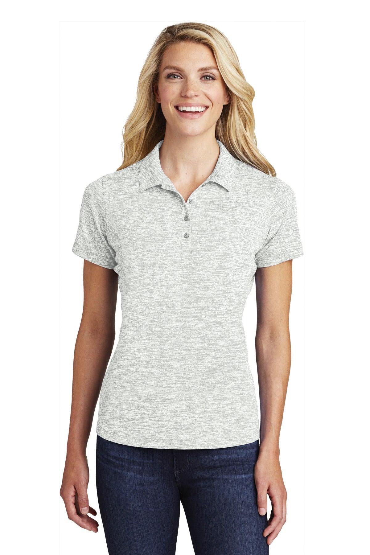 Sport-Tek ® Ladies PosiCharge ® Electric Heather Polo. LST590