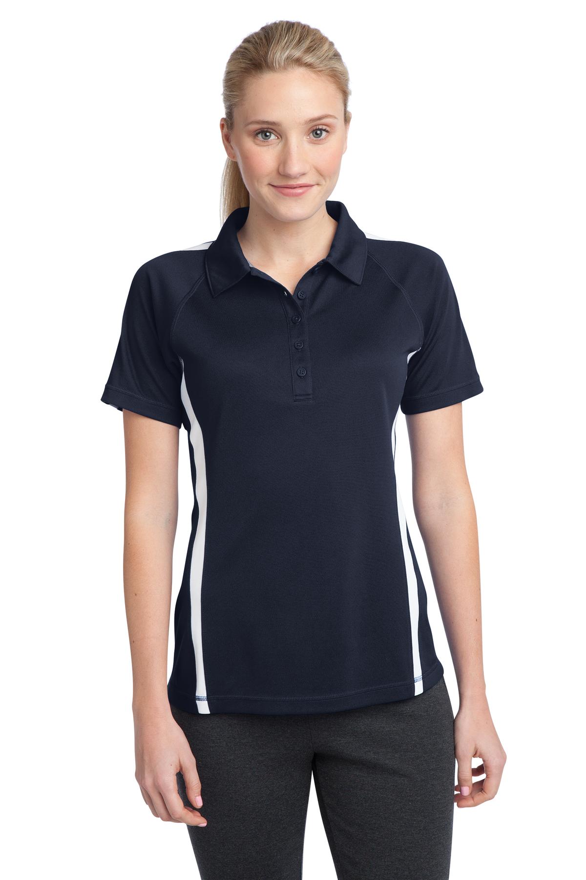 Sport-Tek® Ladies PosiCharge® Micro-Mesh Colorblock Polo. LST685