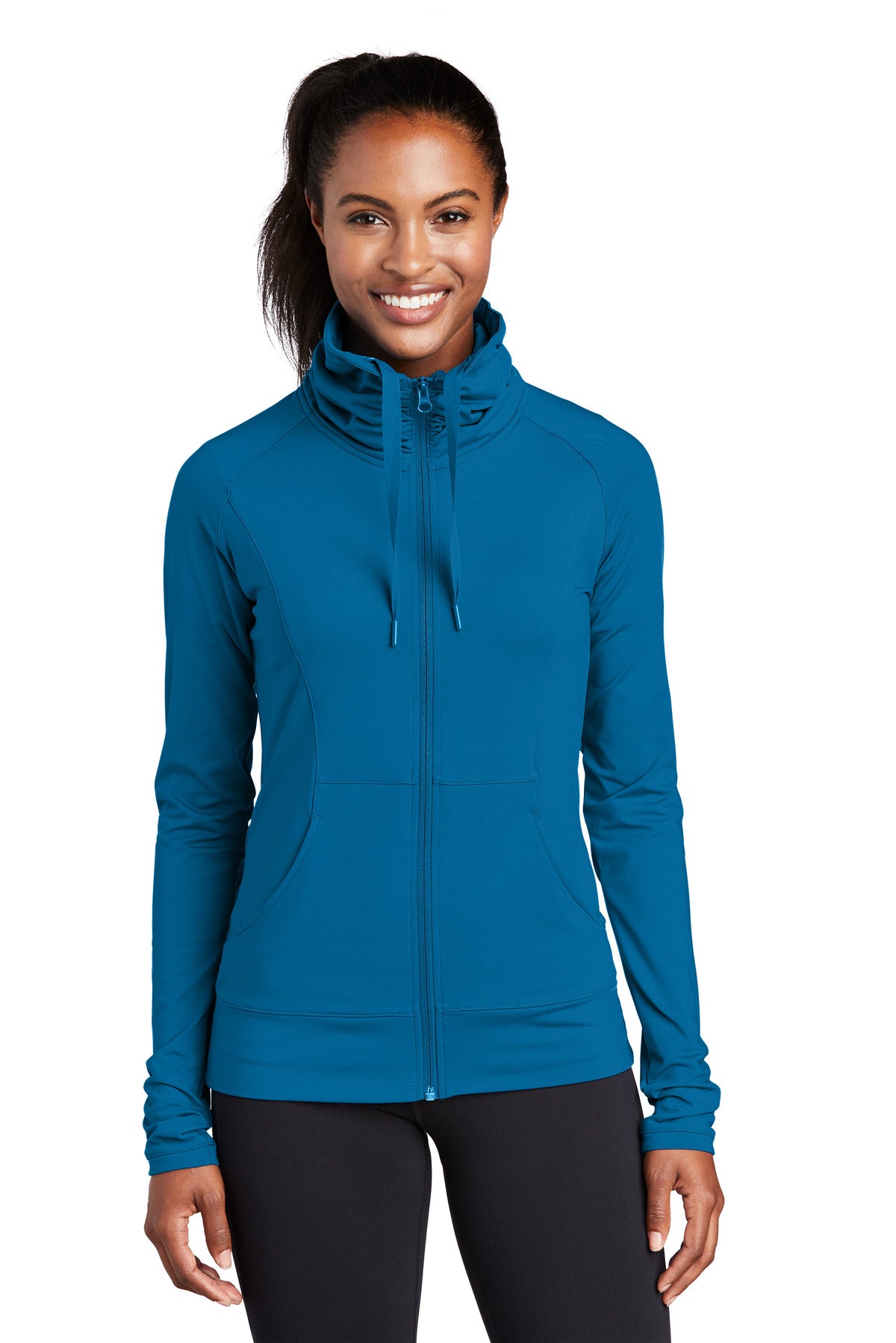 Sport-Tek® Ladies Sport-Wick® Stretch Full-Zip Jacket. LST852