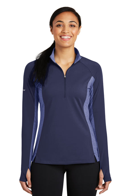 Sport-Tek® Ladies Sport-Wick® Stretch Contrast 1/4-Zip Pullover. LST854