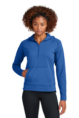 Sport-Tek® Ladies Sport-Wick® Stretch 1/2-Zip Hoodie LST856