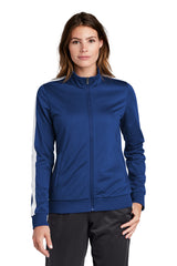 Sport-Tek ® Ladies Tricot Sleeve Stripe Track Jacket. LST94