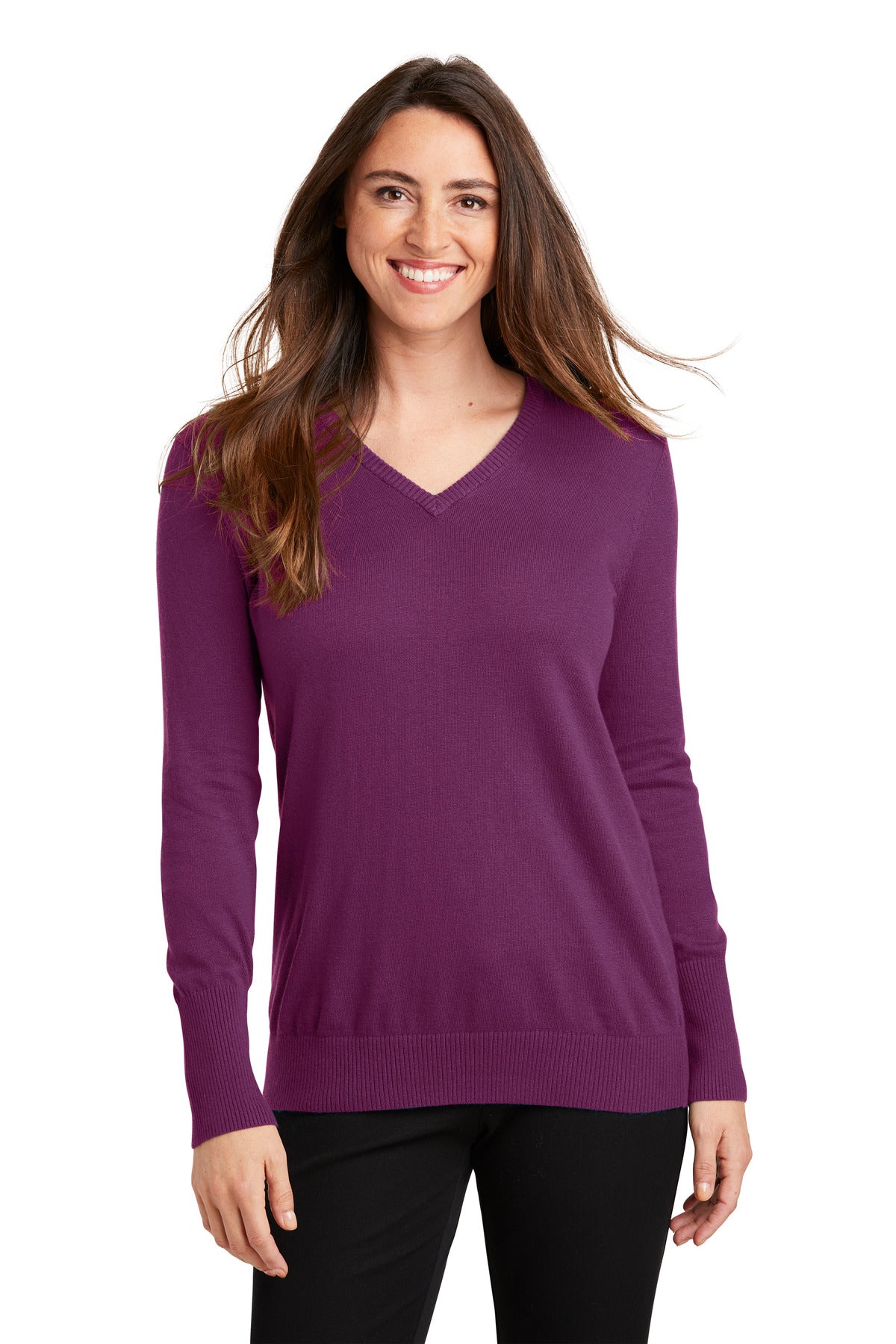 Port Authority® Ladies V-Neck Sweater. LSW285