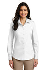 Port Authority® Ladies Long Sleeve Carefree Poplin Shirt. LW100