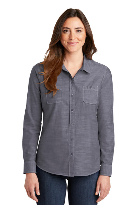 Port Authority® Ladies Slub Chambray Shirt. LW380