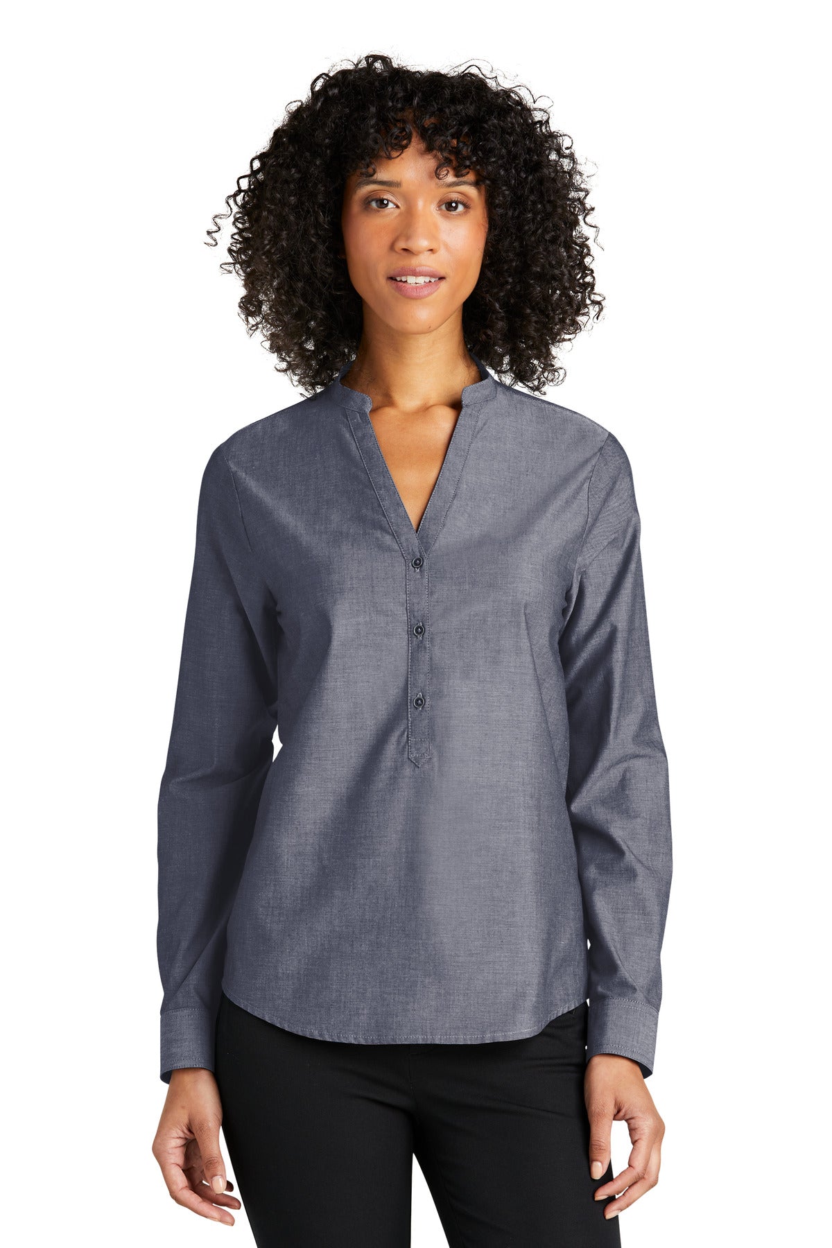 Port Authority® Ladies Long Sleeve Chambray Easy Care Shirt LW382