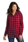 Port Authority® Ladies Plaid Flannel Tunic . LW668