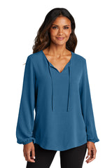 Port Authority® Ladies Textured Crepe Blouse LW714