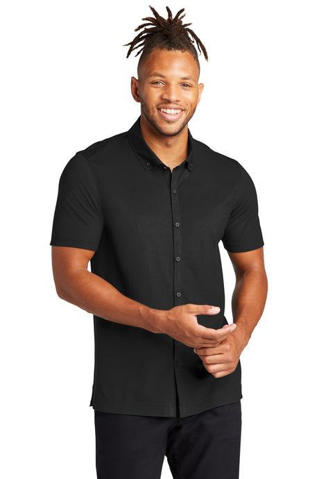 Mercer+Mettle™ Stretch Pique Full-Button Polo MM1006