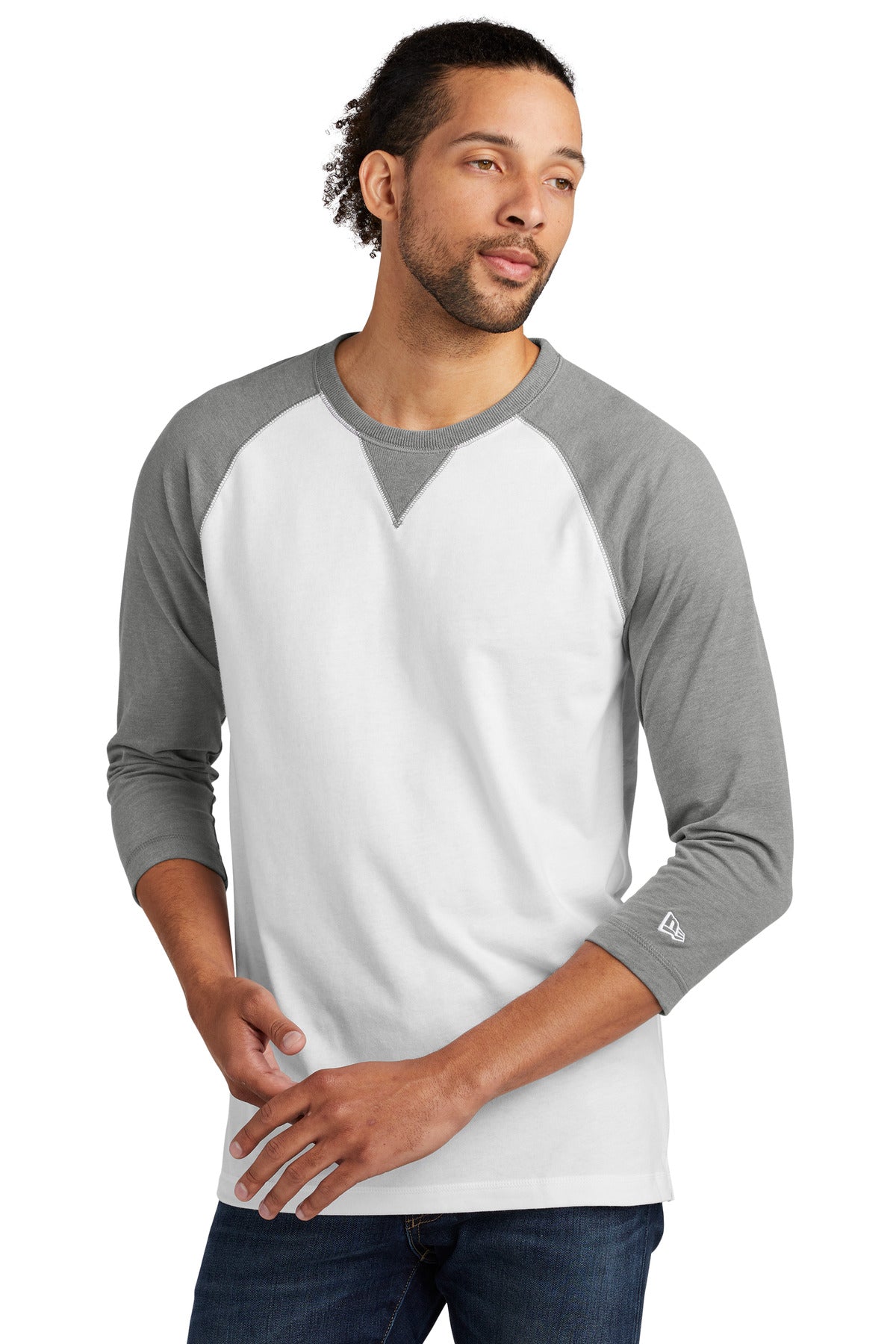 New Era ® Sueded Cotton Blend 3/4-Sleeve Baseball Raglan Tee. NEA121