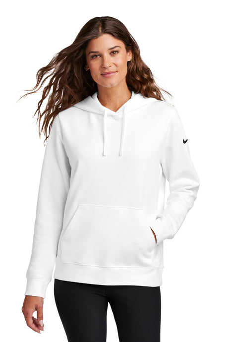 Nike Ladies Club Fleece Sleeve Swoosh Pullover Hoodie NKFD9889