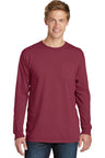 Port & Company® Beach Wash® Garment-Dyed Long Sleeve Pocket Tee  PC099LSP