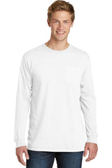 Port & Company® Beach Wash® Garment-Dyed Long Sleeve Pocket Tee  PC099LSP