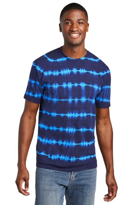 Port & Company® Allover Stripe Tie-Dye Tee PC142