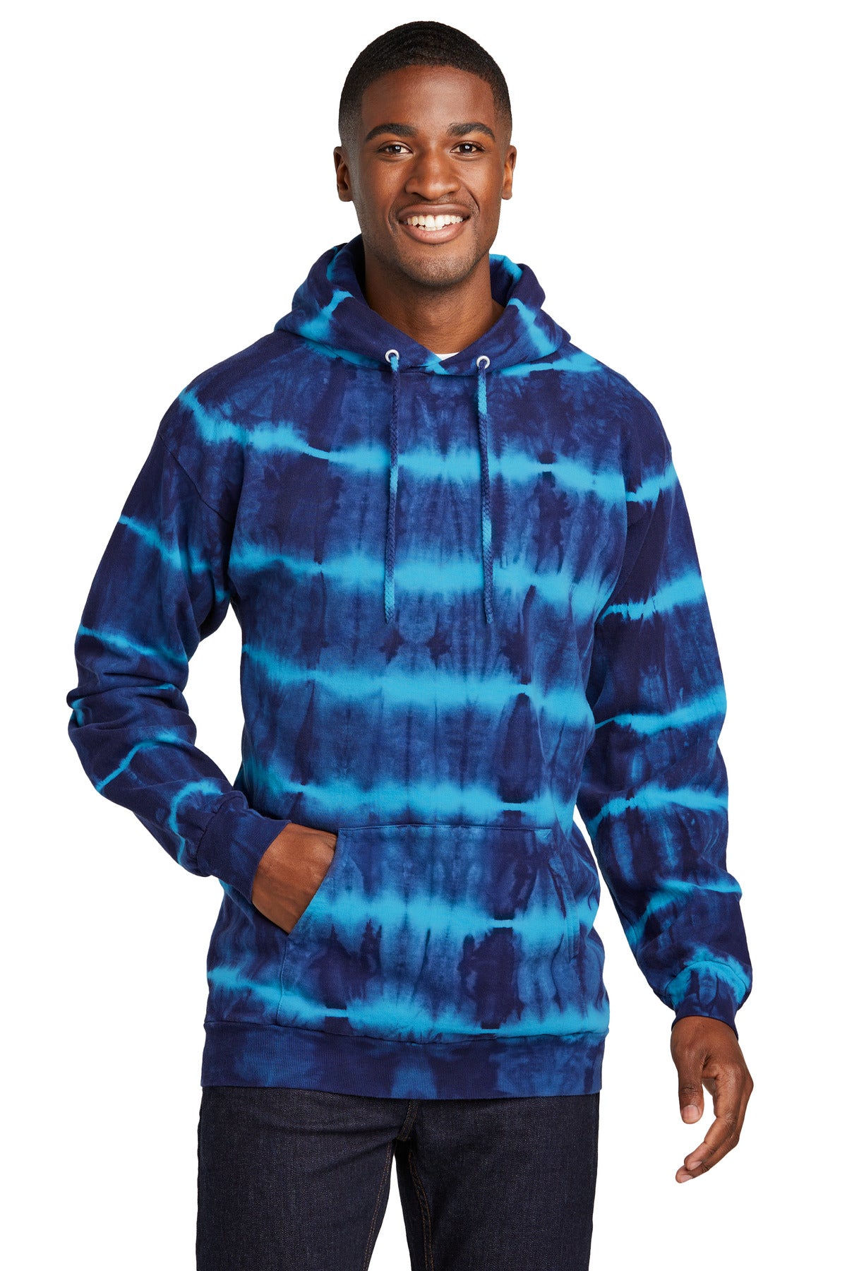 Port & Company® Allover Stripe Tie-Dye Fleece PC143