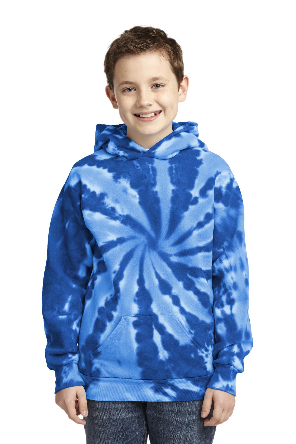 Port & Company® Youth Tie-Dye Pullover Hooded Sweatshirt. PC146Y