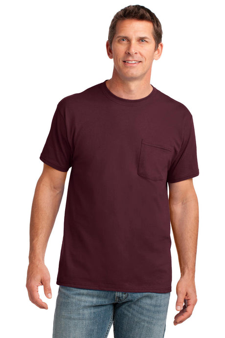 Port & Company® Core Cotton Pocket Tee. PC54P