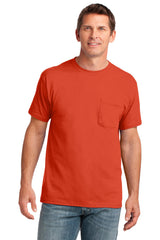 Port & Company® Core Cotton Pocket Tee. PC54P