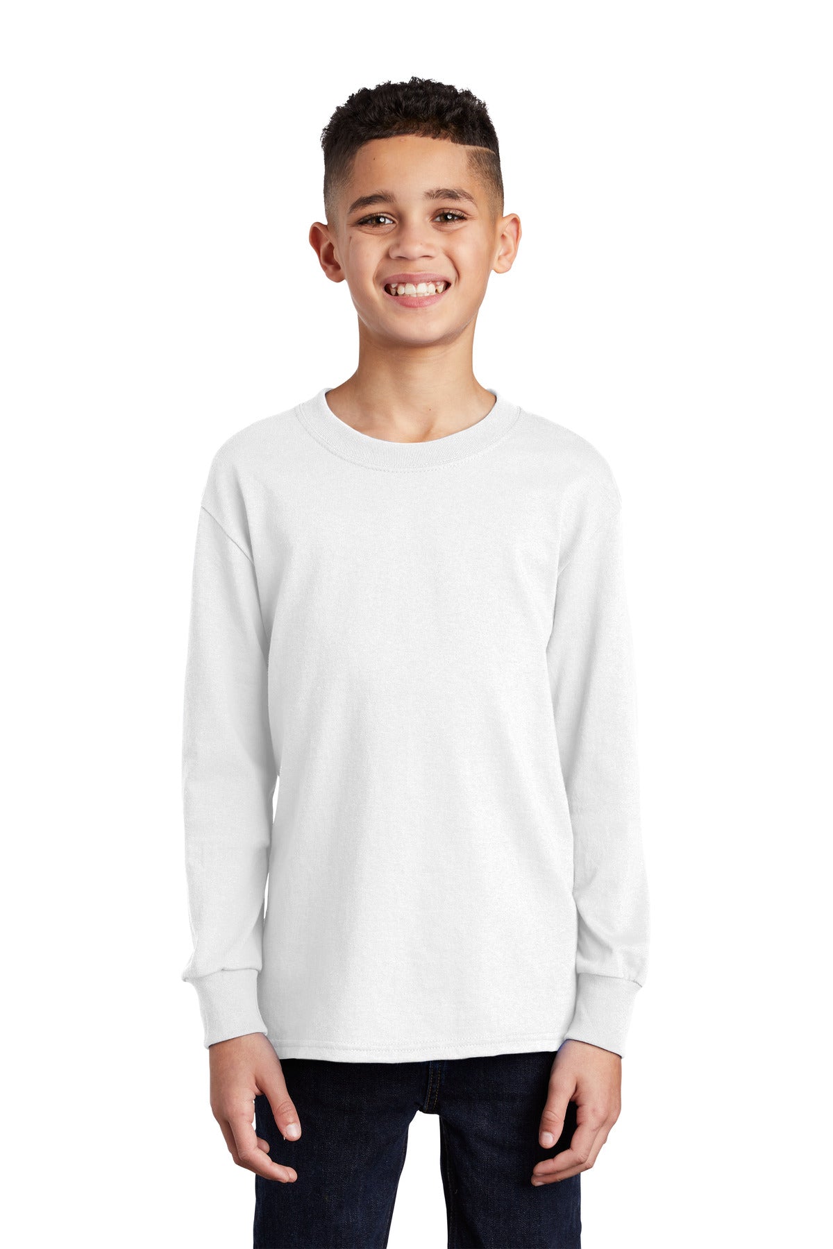 Port & Company® Youth Long Sleeve Core Cotton Tee. PC54YLS