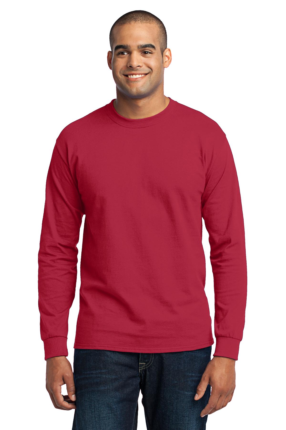 Port & Company® Tall Long Sleeve Core Blend Tee. PC55LST