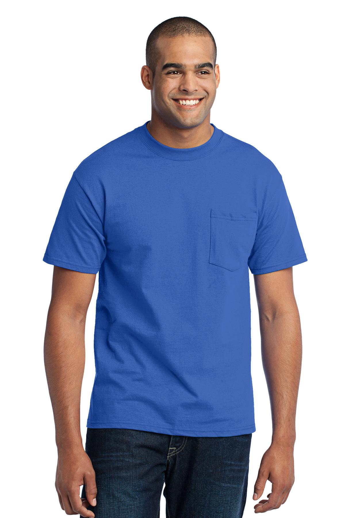 Port & Company® Tall Core Blend Pocket Tee. PC55PT