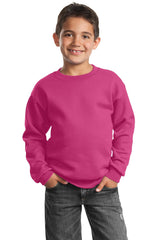 Port & Company® - Youth Core Fleece Crewneck Sweatshirt.  PC90Y