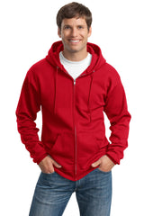 Port & Company® Tall Essential Fleece Full-Zip Hooded Sweatshirt. PC90ZHT