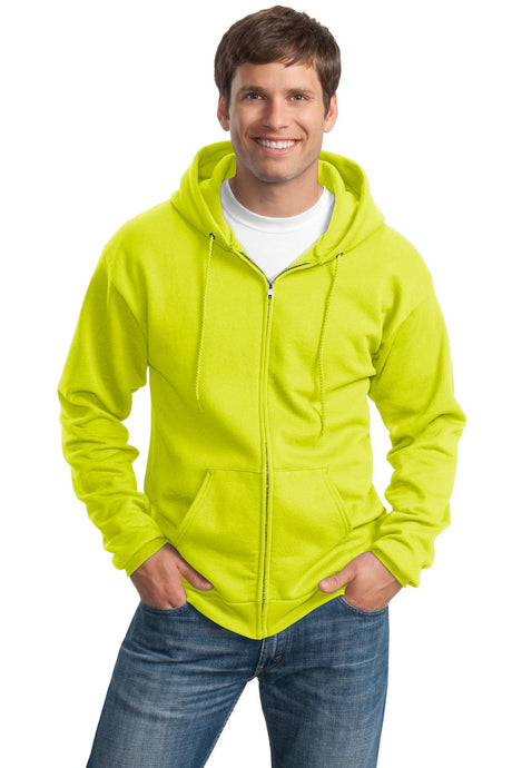 Port & Company® Tall Essential Fleece Full-Zip Hooded Sweatshirt. PC90ZHT