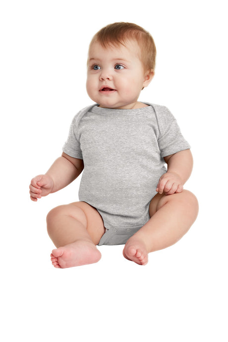 Rabbit Skins™ Infant Short Sleeve Baby Rib Bodysuit. RS4400