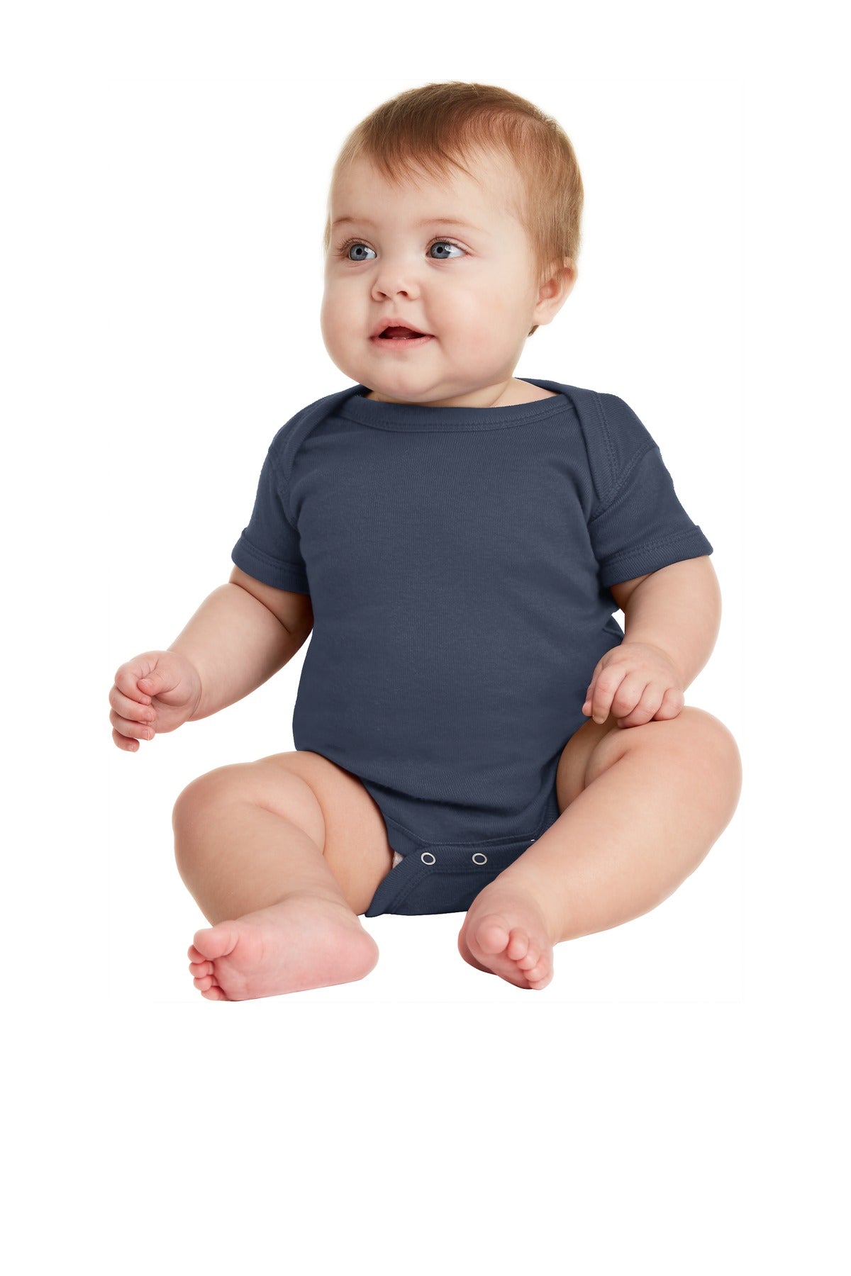 Rabbit Skins™ Infant Short Sleeve Baby Rib Bodysuit. RS4400