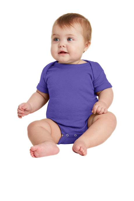 Rabbit Skins™ Infant Short Sleeve Baby Rib Bodysuit. RS4400