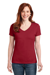 Hanes® Ladies Perfect-T Cotton V-Neck T-Shirt. S04V