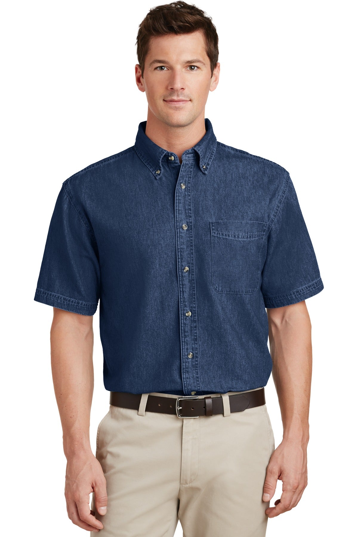 Port & Company® - Short Sleeve Value Denim Shirt. SP11