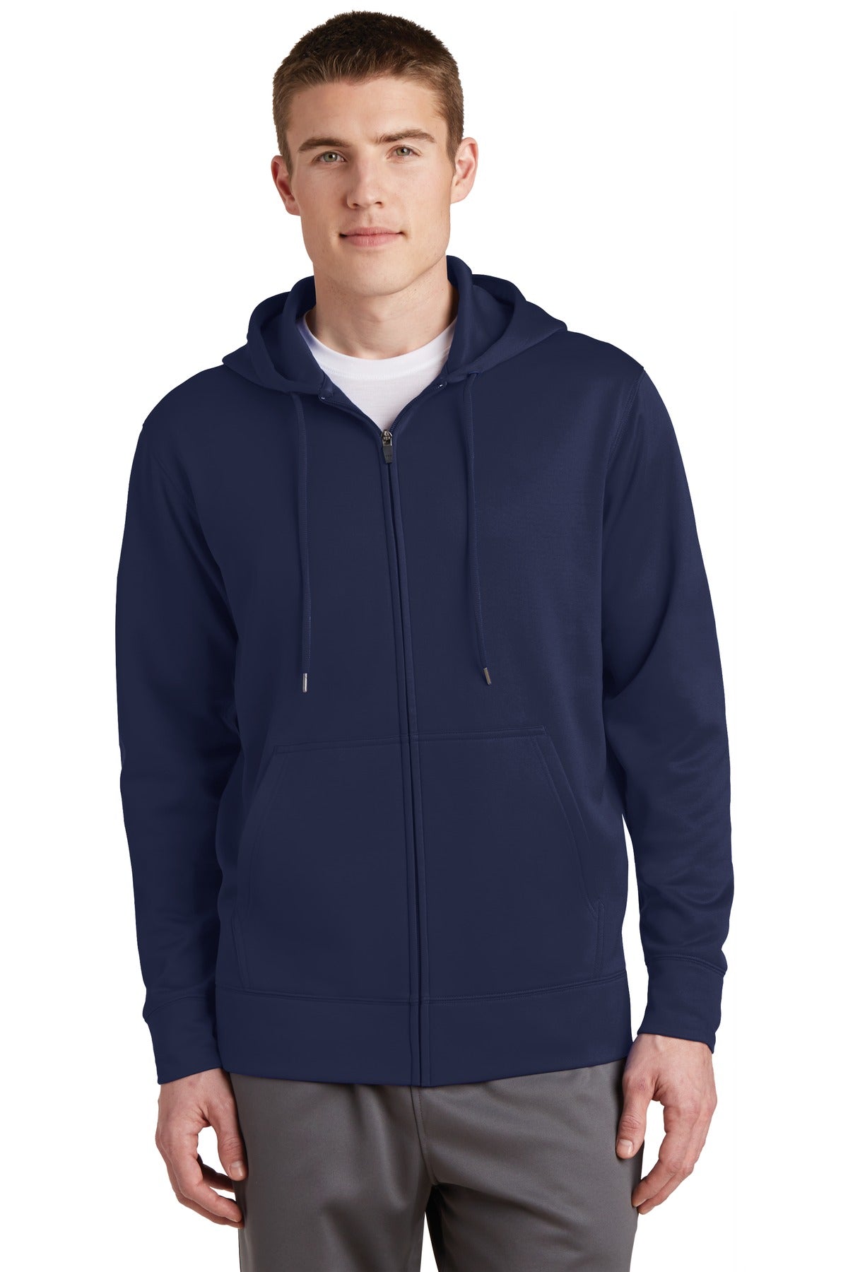 Sport-Tek® Sport-Wick® Fleece Full-Zip Hooded Jacket.  ST238