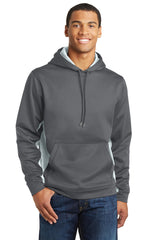 Sport-Tek® Sport-Wick® CamoHex Fleece Colorblock Hooded Pullover. ST239