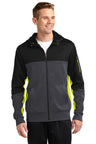 Sport-Tek® Tech Fleece Colorblock Full-Zip Hooded Jacket. ST245