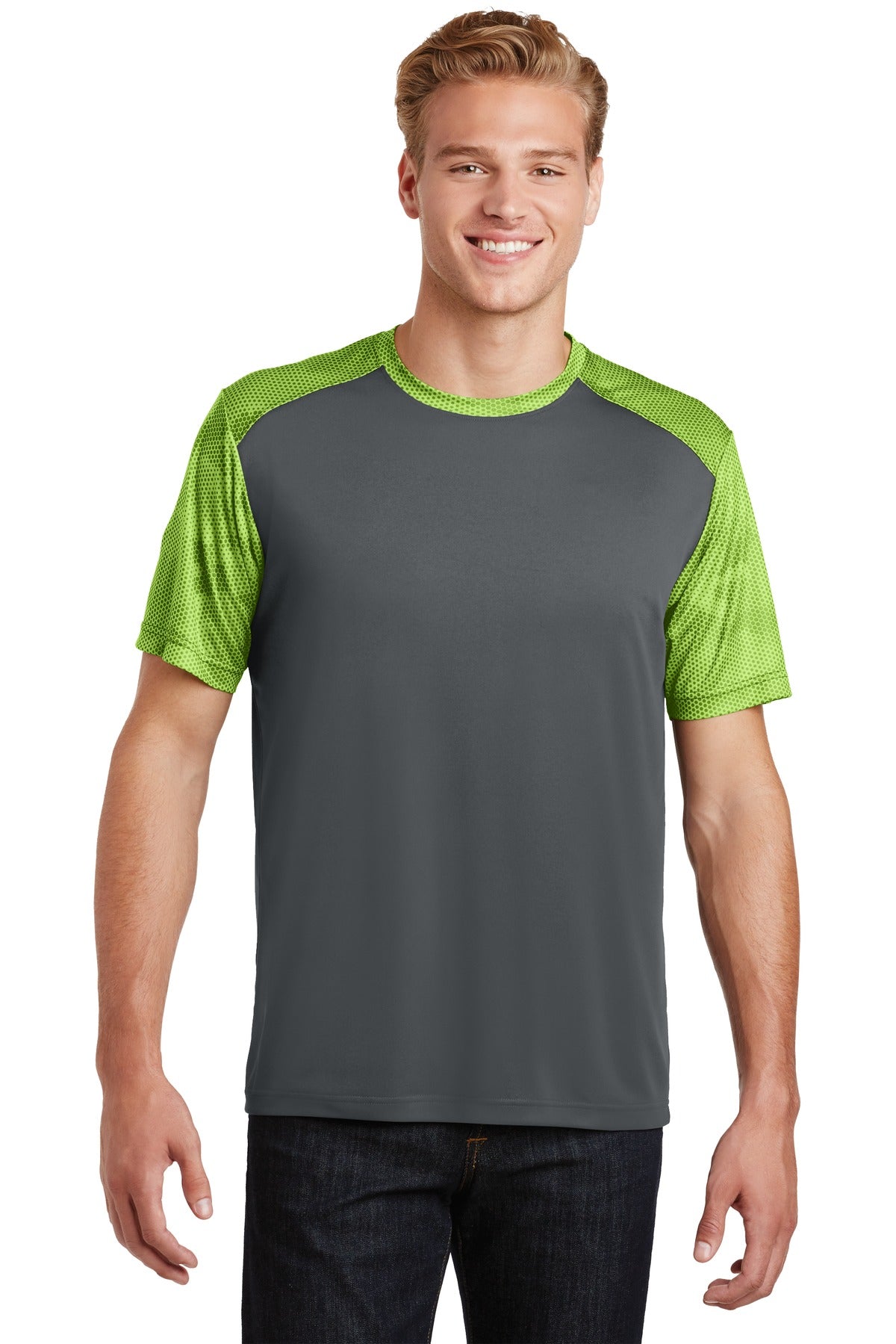 Sport-Tek® CamoHex Colorblock Tee. ST371