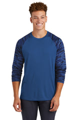 Sport-Tek® Drift Camo Colorblock Long Sleeve Tee ST376LS