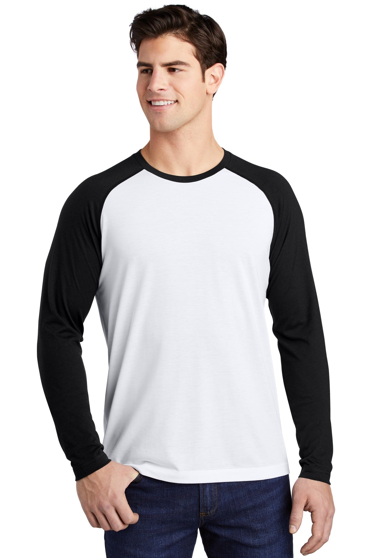 Sport-Tek ® PosiCharge ® Long Sleeve Tri-Blend Wicking Raglan Tee ST400LS